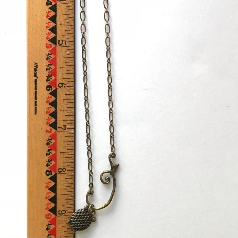 Perch Owl Tree Branch Necklace Bronze Tone - Picture 5 of 6